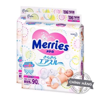 Tã dán/ quần merries nội địa nhật hàng cộng miếng nb90