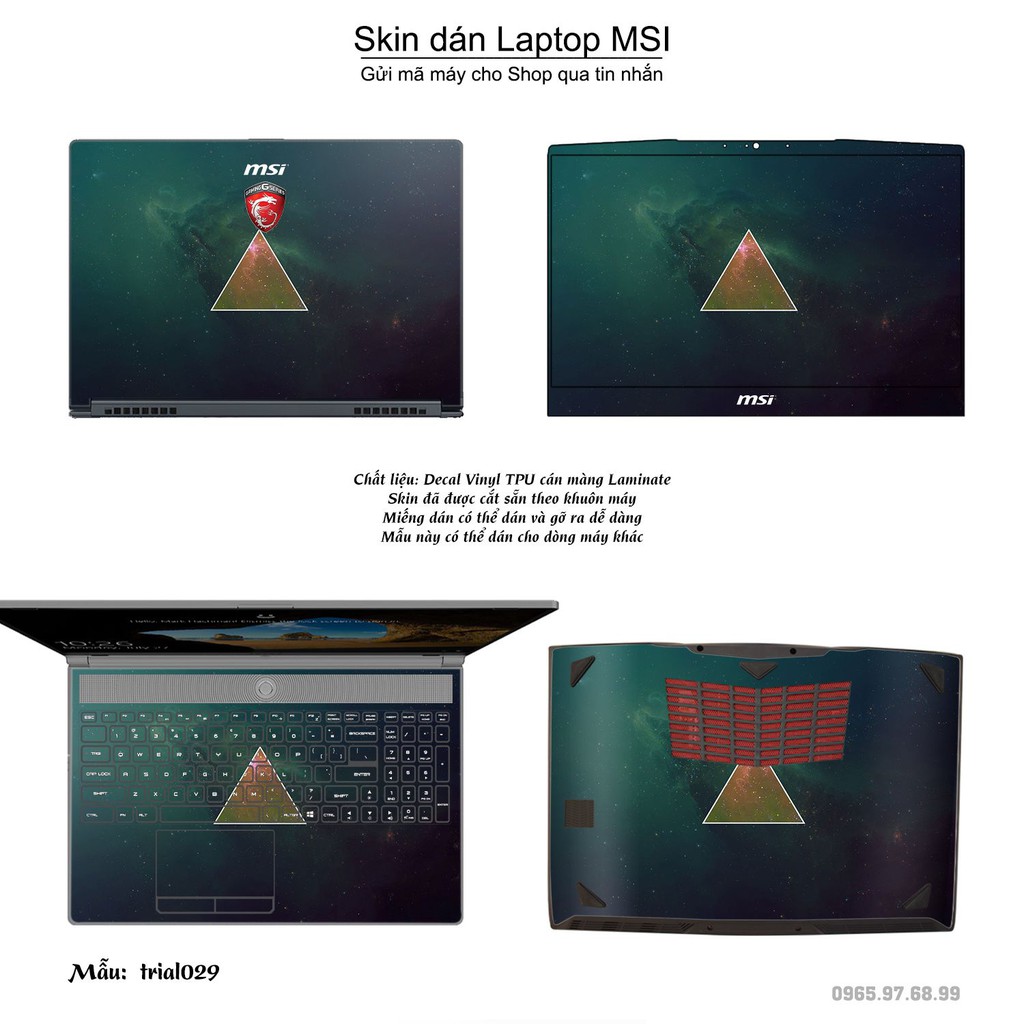 Skin dán Laptop MSI in hình Đa giác _nhiều mẫu 5 (inbox mã máy cho Shop)