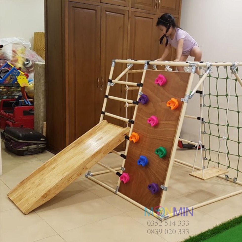 Xà đu đa năng Satech - Khung vận động cho bé - Hình hộp thang cân - Bộ cao 1.3m: Trò chơi 1 3 4 5 6 7 15