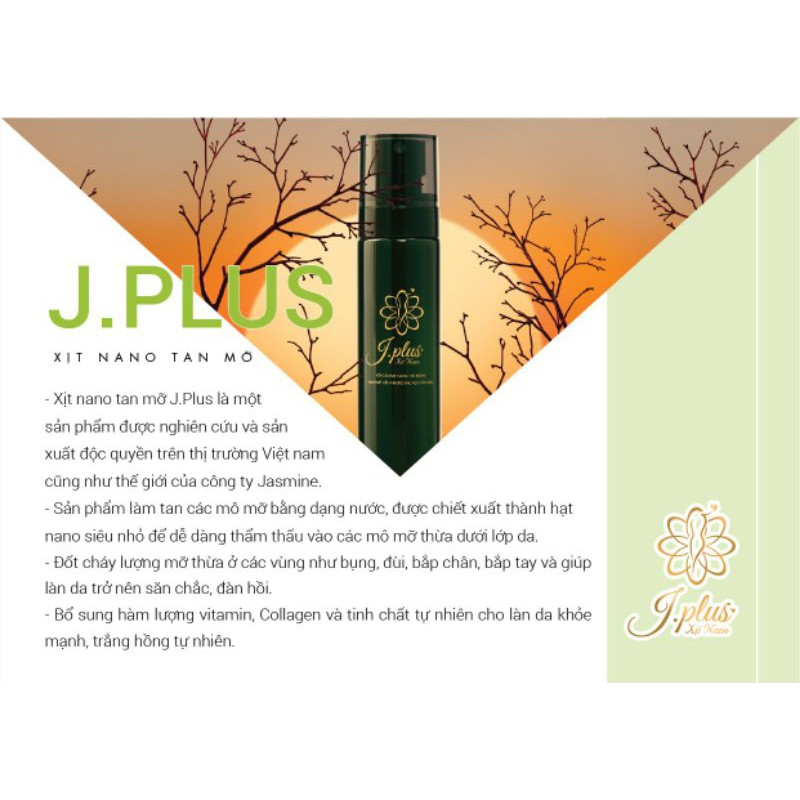 xịt nano tan mỡ J.PLUS