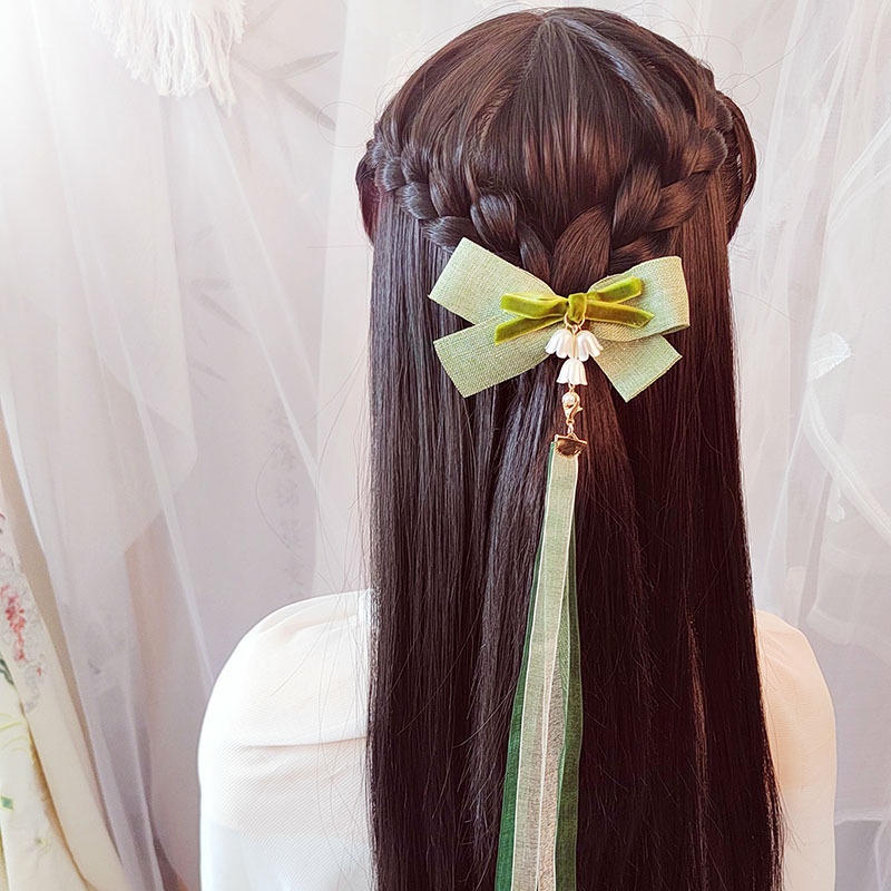 [Hàng Mới Về] Dây Buộc Tóc Thắt Nơ Ruy Băng Cổ Điển Cho Nữ