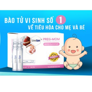 (Preg-mom - có review) Bào tử lợi khuẩn Preg mom - Bổ sung lợi khuẩn tiêu hóa cho trẻ sơ sinh, trẻ nhỏ, bà bầu