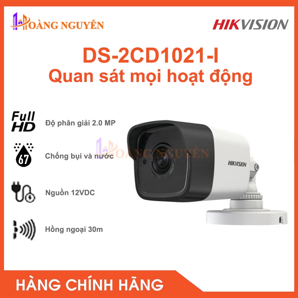 [NHÀ PHÂN PHỐI] Camera IP Hikvision DS-2CD1021-I 2MP - Hồng Ngoại 30m, Chống Nước Tốt IP67