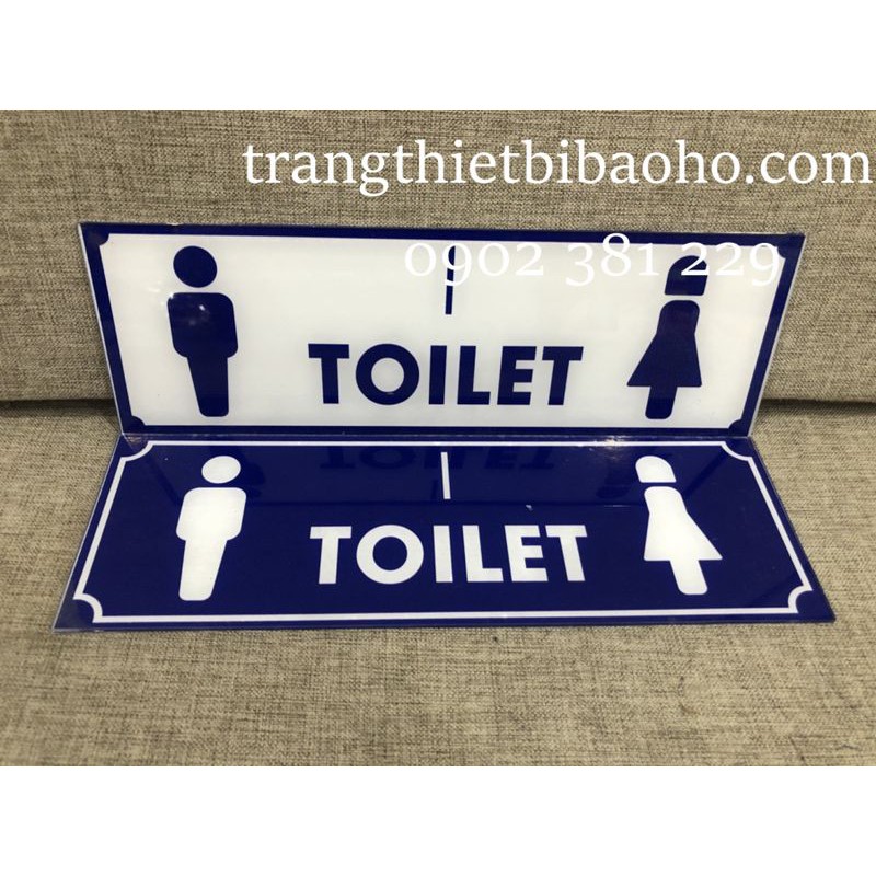 Bảng nhà vệ sinh, toilet, WC nam nữ bằng nhựa Mica 10*30cm