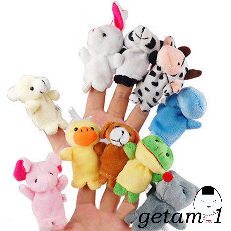 Bộ 10 rối ngón tay hình thú mềm mại xinh xắn