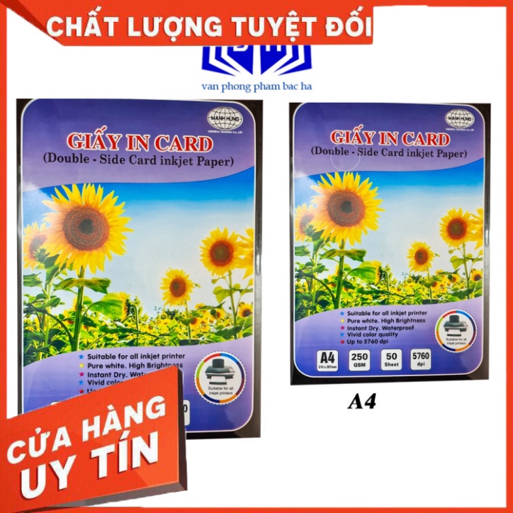 Giấy In Card 2 Mặt Định Lượng 250g Khổ A3-A4 Bóng Đẹp Sử Dụng Trong In Thiệp In Ảnh In Tờ Rơi Phù Hợp Với Mọi Nhu Cầu