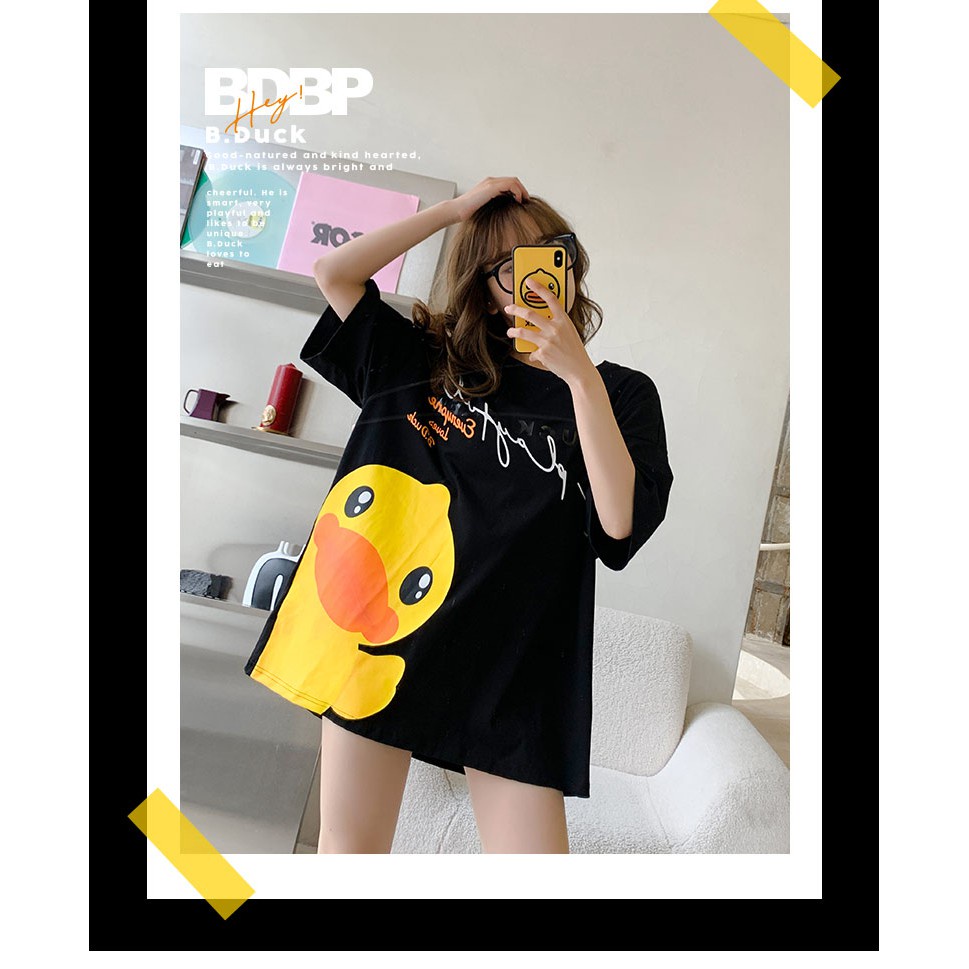 Áo Thun Nữ Tay Lỡ Phông Form Rộng Dáng Unisex - Mẫu Chú Vịt B.ducky