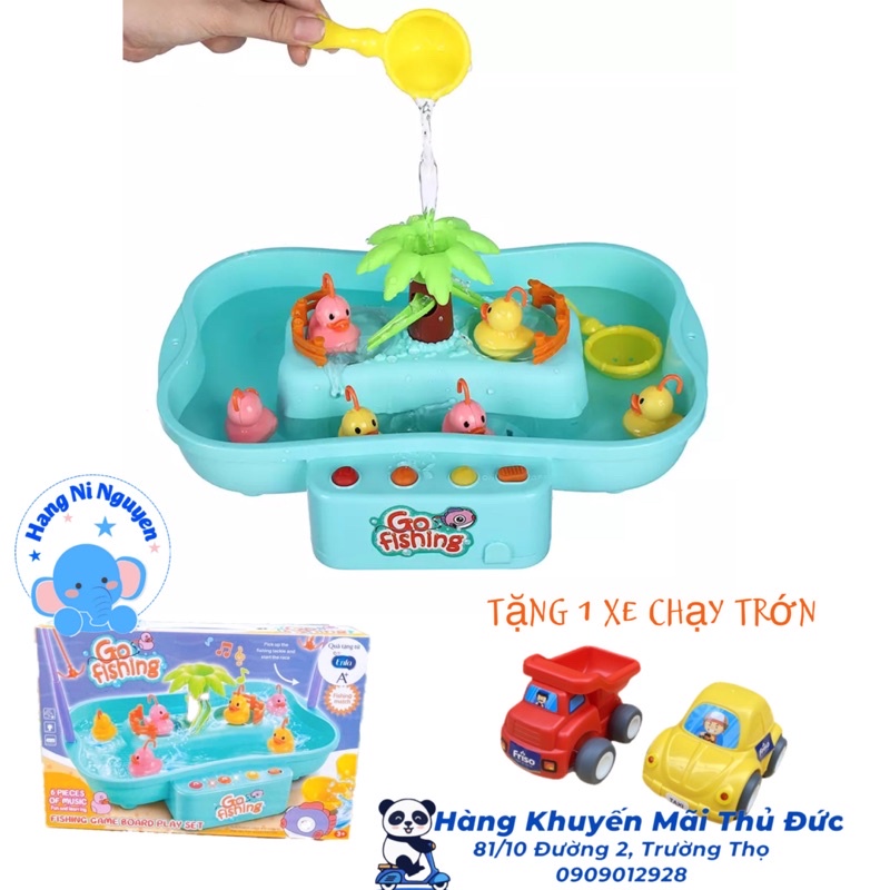 (Tặng 1 xe mini Friso) Bộ câu vịt có nhạc cho bé (Hàng KM Enfa)