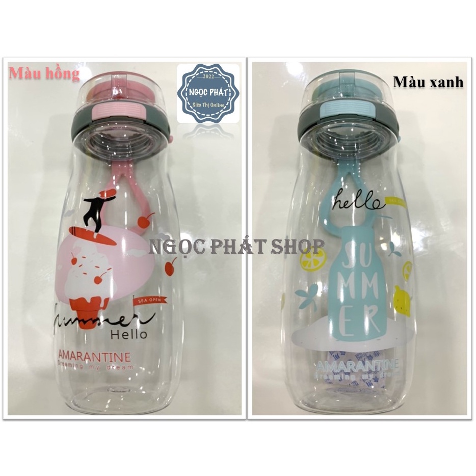 [CỰC CUTE] Bình uống nước nhựa ENJOY SUMMER 500ml