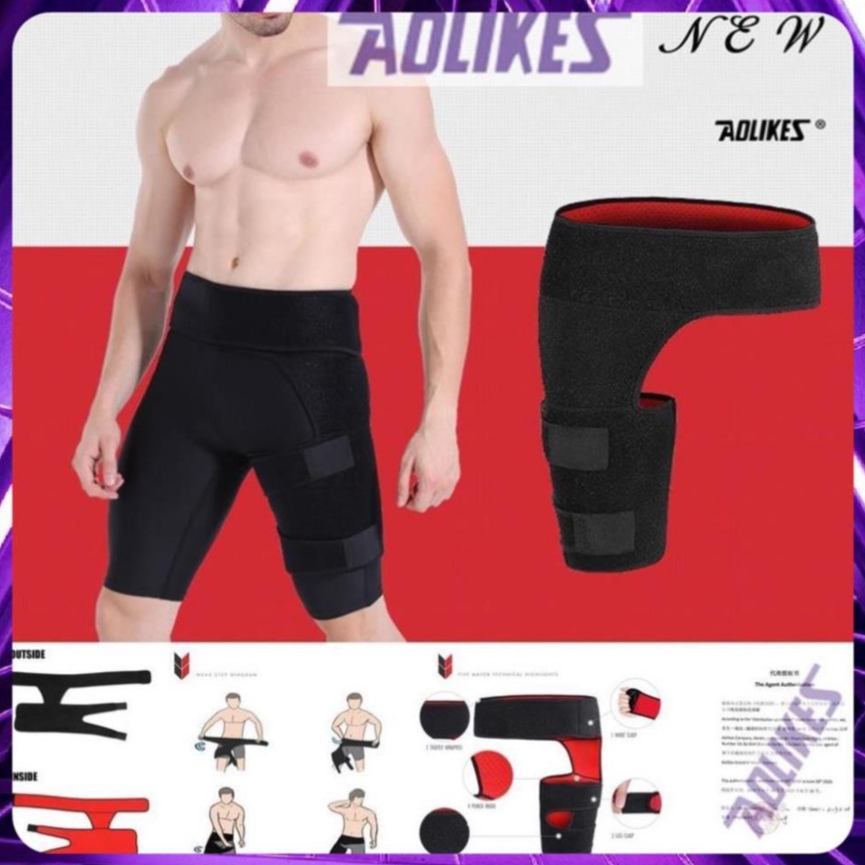 Đai cuốn đùi Aolikes al 7956 - 7958 chống căng cứng cơ đau bắp thoáng khí bó quấn bảo vệ gym thể hình chấn thương