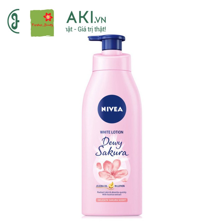 [Mã giảm giá sỉ mỹ phẩm chính hãng] Sữa Dưỡng Thể Dưỡng Sáng Da Hương Hoa Anh Đào Nivea White Lotion Dewy Sakura