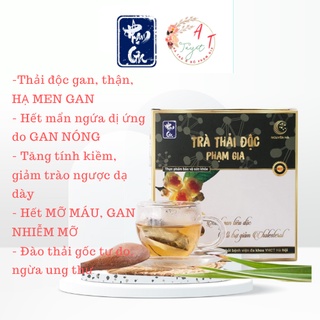 Trà thải độc PHẠM GIA (mới nhất sx t2 /2024)Thải độc gan, thận, hạ men gan,Hết mẩn ngứa dị ứng do GAN NÓNG