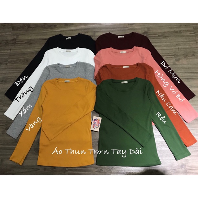 Áo Thun Trơn Dài Tay