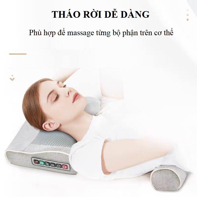 Gối massage hồng ngoại đa năng, massage toàn thân MAZ5, máy massage lưng, cổ, vai, gáy - BH 12 tháng