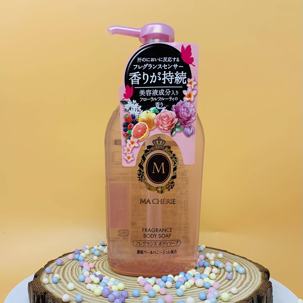 Sữa tắm trắng da Macherie Shesido 450ml tinh dầu thảo mộc thiên nhiên dưỡng ẩm Nhật Bản shiroba