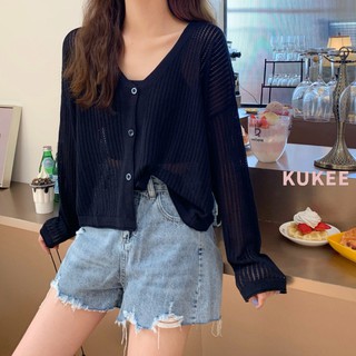 Áo Len Tay Dài Cổ Chữ V Phong Cách Hàn Quốc Cho Nữ