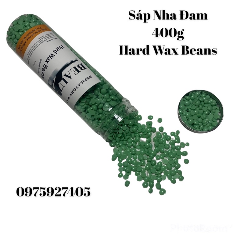 Sáp wax lông cao cấp dạng hạt đậu Hard Wax Beans đủ màu hộp 400g + tặng que gỗ