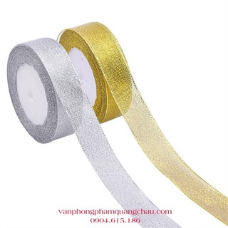 Ruy băng kim tuyến 2cm vàng (Cuộn)