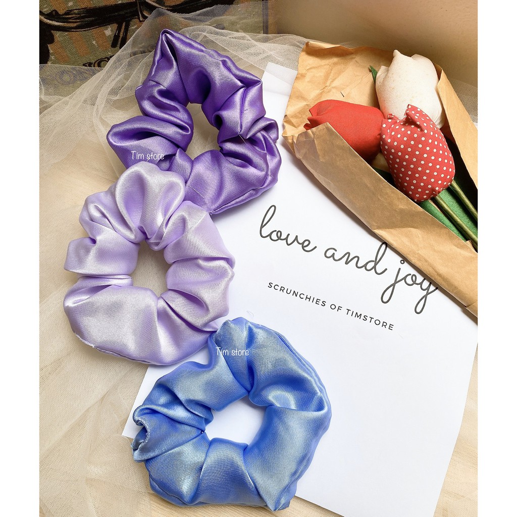 {Ảnh thật}SCRUNCHIES SATIN BIGSIZE CỠ BỰ - CỘT TÓC VOAN VẢI THỜI TRANG NỮ