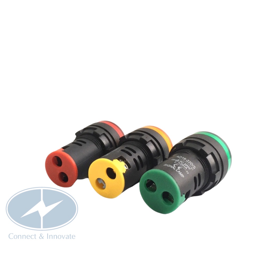 Đèn báo pha gắn tủ điện AD16-22DS  phi 22mm điện áp 220V/24V
