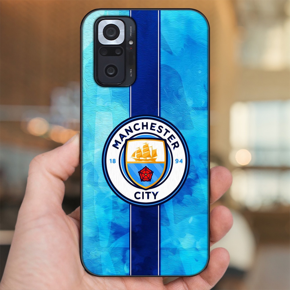 Ốp lưng Xiaomi Redmi Note 10 Pro viền đen in hình Manchester City MC