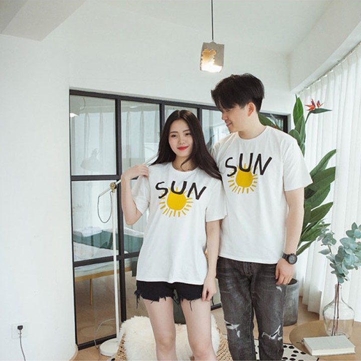 Áo Thun Gia Đình Mẹ Và Bé In Hình Mặt Trời Chữ SUN DLX DLXNoCotton