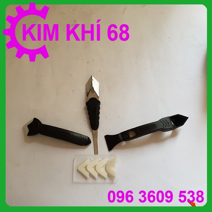 BỘ DỤNG CỤ MIẾT MẠCH KEO SILICON -  ĐẦU MIẾT KEO SILICONE APOLLO XÂY DỰNG