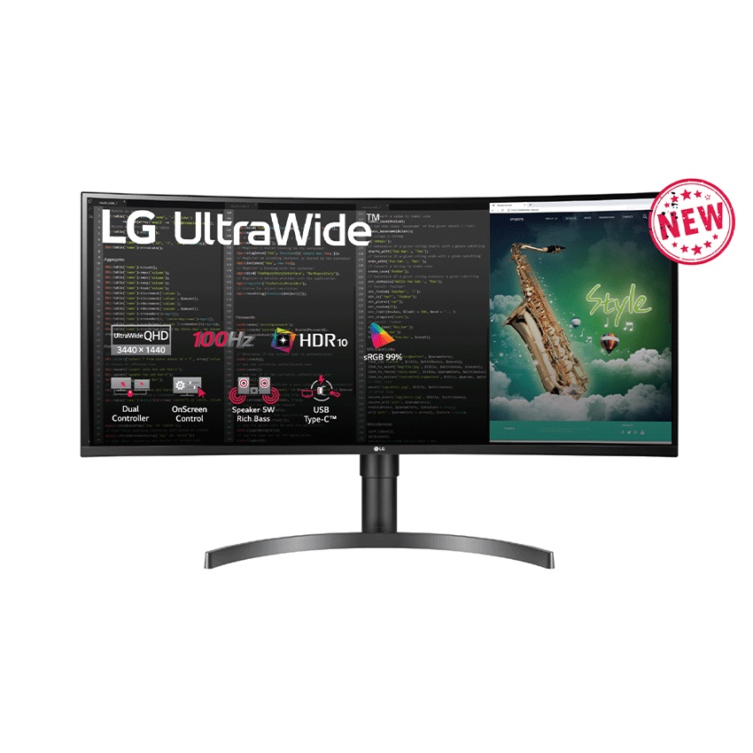 Màn hình máy tính LG UltraWide™ 35'' VA Cong QHD 100Hz AMD FreeSync™ HDR 10 USB Type-C™ Loa 5W 35WN75C-B