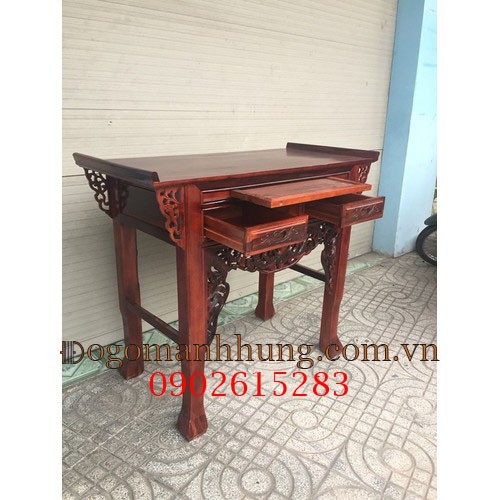 Bàn thờ gia tiên gỗ muồng 1 tầng kích thước 88 x 107 x 61