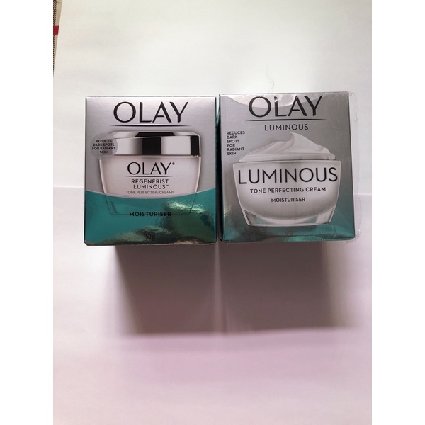 Kem dưỡng trắng giảm tàn nhang đốm nâu Olay Regenerist Luminous Tone Perfecting Face Cream 50g. Hàng Úc