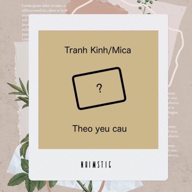 [KHÔNG KHUNG] Tranh kính/mica vẽ theo yêu cầu