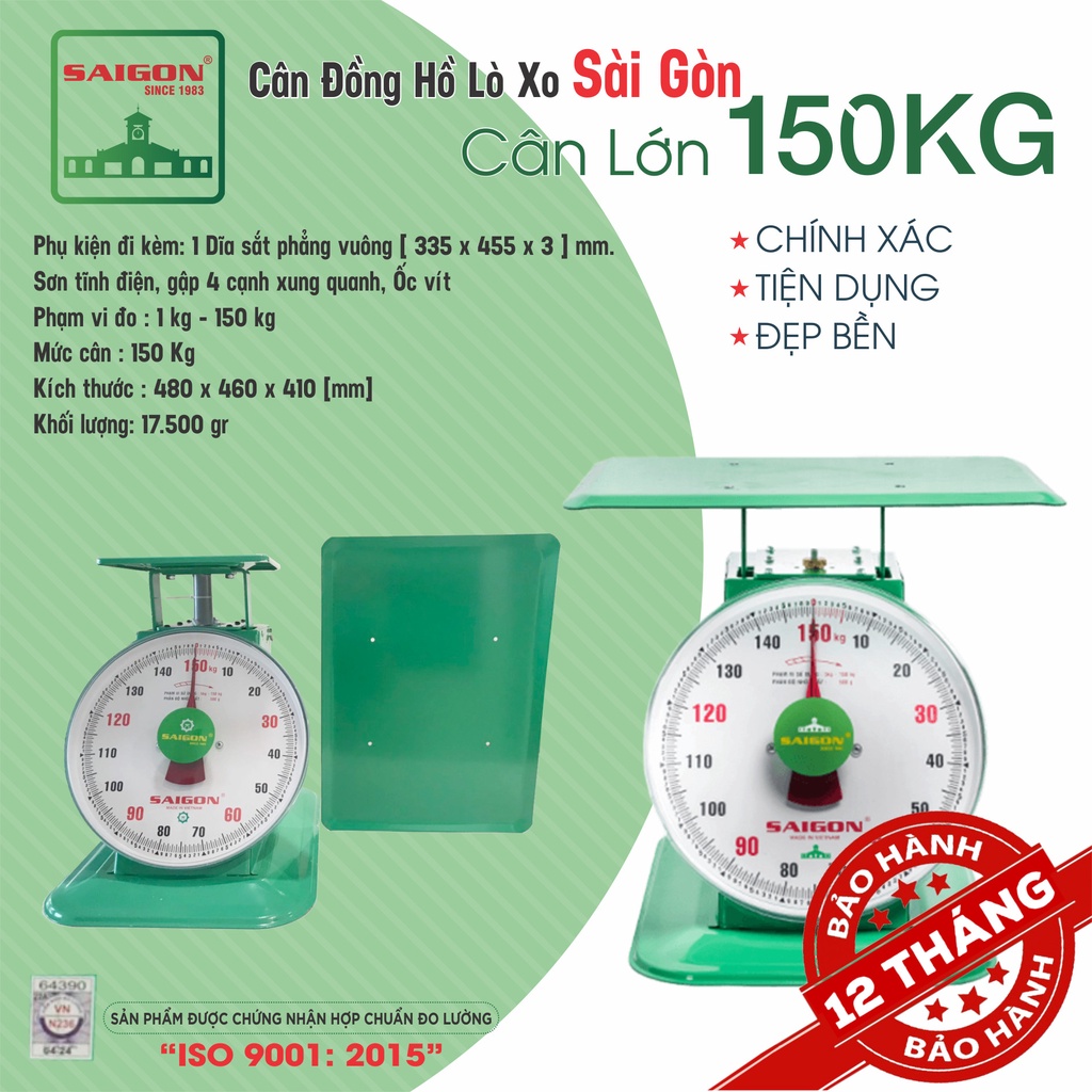 Cân 150 kg bảo hành 12 tháng