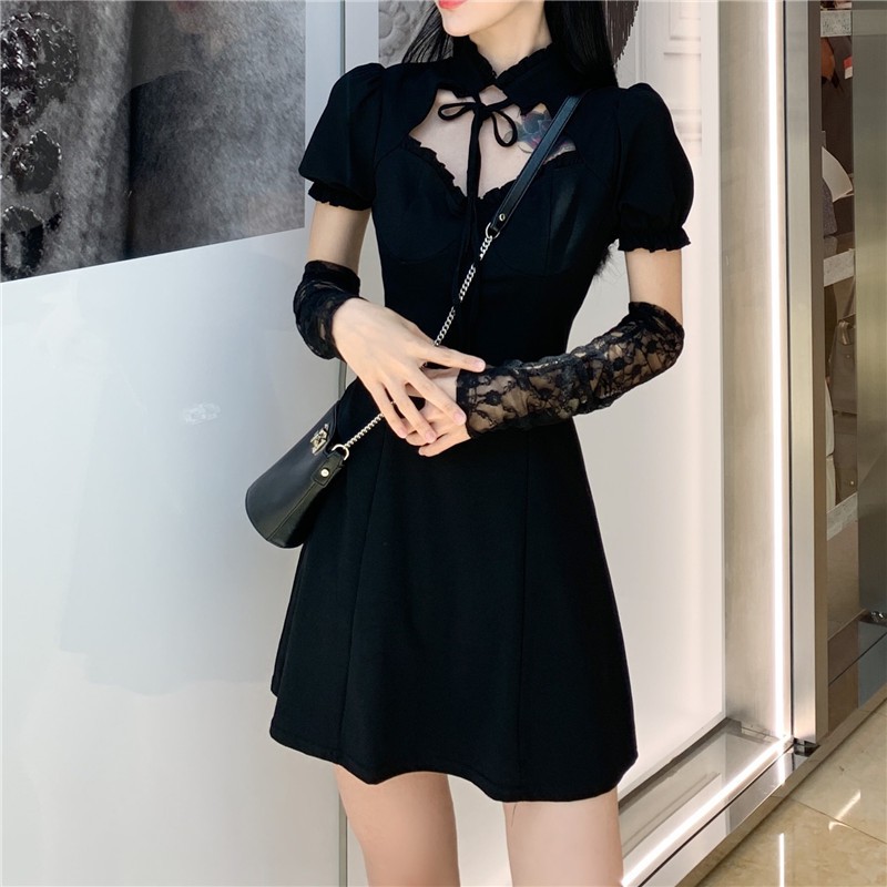 ( SẴN MẪU 2M ) Đầm dress nữ dự tiệc màu đen ulzzang AK1108 | BigBuy360 - bigbuy360.vn