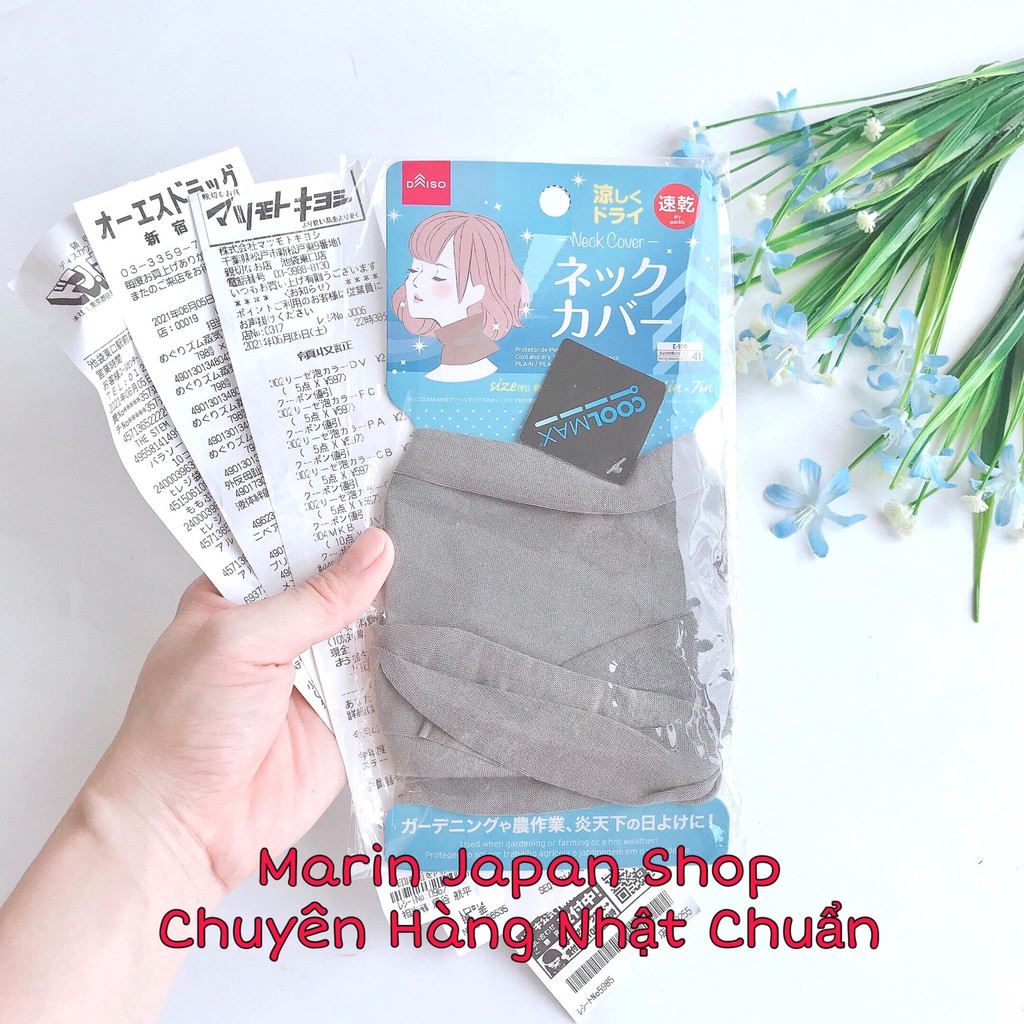 (Sale, Hàng Nhật)  Khăn che cổ giúp chống UV chống đen cổ chất vải làm mát Nhật Bản