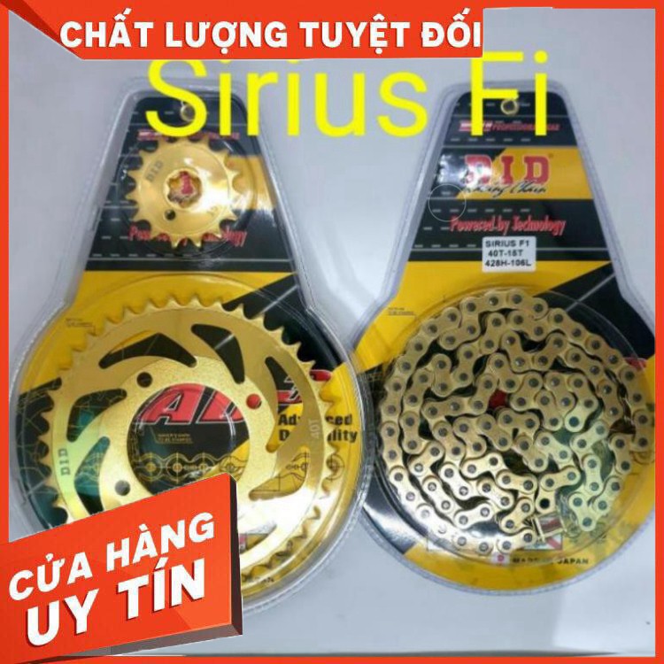 Nhông sên dĩa DID Sirius cho xe Sirius Fi , Sirius XC