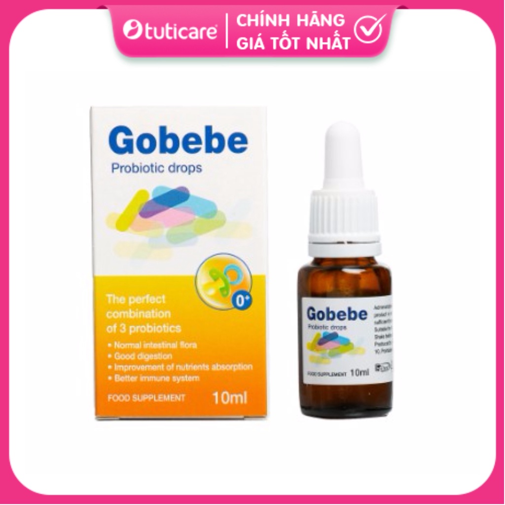 Men Vi sinh Gobebe Probiotic 0+ 10ml loại nhỏ giọt❣️𝐓𝐔𝐓𝐈𝐂𝐀𝐑𝐄❣️