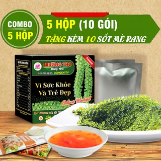 [COMBO 10 gói] Tặng kèm 10 sốt Mè Rang - Rong Nho Trường Thọ - Giấy FDA chuẩn Châu Âu