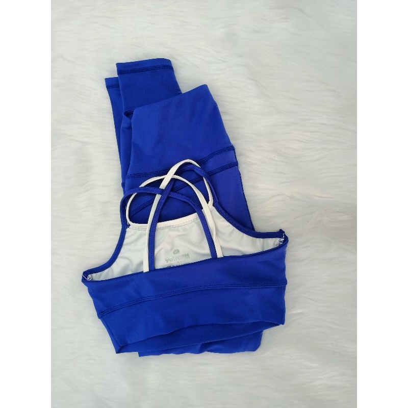 Đồ tập gym, yoga nữ của hiệu 90 degree xanh dương size XL
