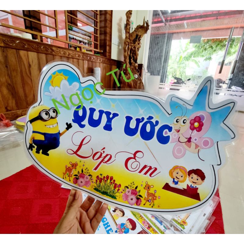 Nội quy lớp học. In ép rời, kèm băng dính dán tường.