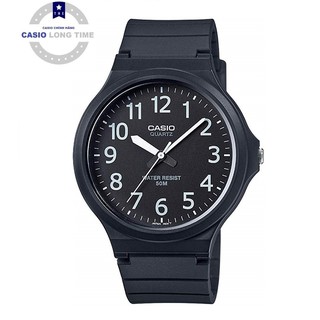 Đồng hồ nam casio mw-240-1b2vdfdây nhựa màu đen - mặt số màu trắng - chống nước 5 at
