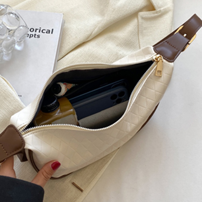 Túi đeo vai IELGY màu sắc tương phản phong cách phương tây thời trang dành cho nữ