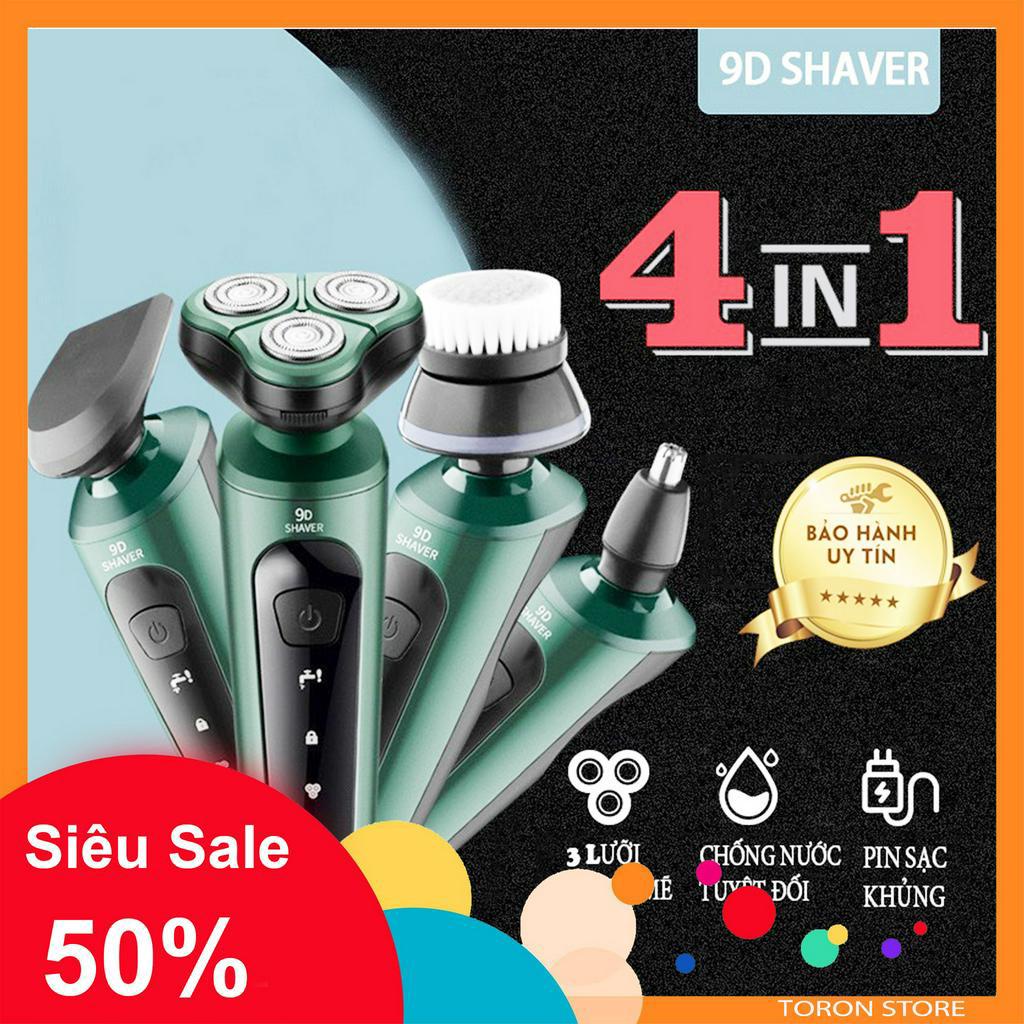 Máy Cạo Râu đa năng 9D SHAVER tặng kèm phụ kiện  - Máy Cạo Râu Đa Năng 4 Trong 1 Hàng Cao Cấp
