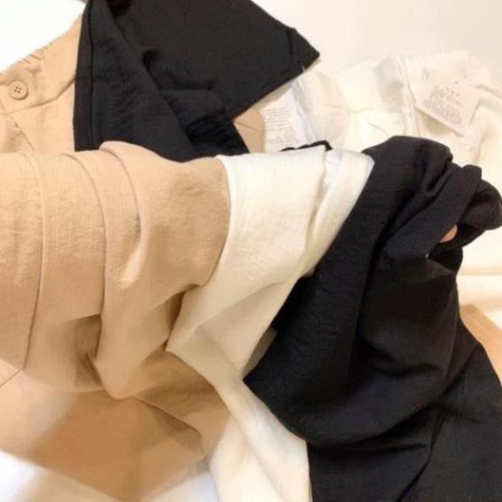 [Mã FAMAYWA giảm 10K đơn 50K] Quần Culottes ống rộng 9 tấc - chất vải đũi xước màu trắng, đen, kem mềm mại mặc cực mát | BigBuy360 - bigbuy360.vn