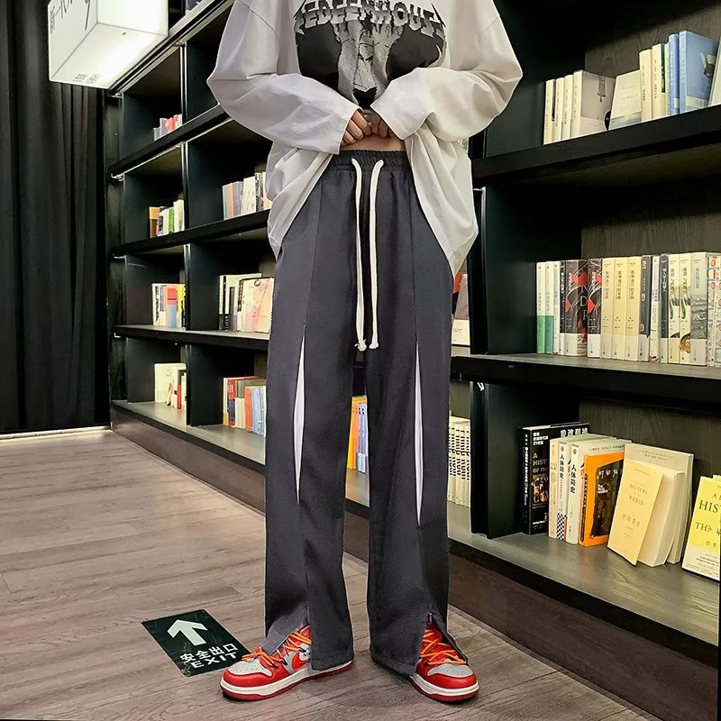 Quần Dài Nam Ống Rộng Xẻ Tà Thời Trang Hàn Quốc