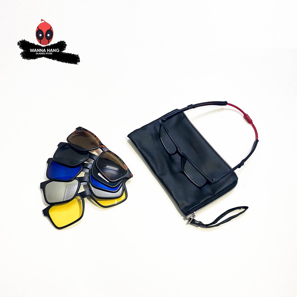 Gọng Kính Cận Thể Thao Nam Nữ 5 Trong 1 Siêu Nhẹ Chịu Lực Có Nam Châm Giữ Cố Định (KTT-01) - Tặng Bao Da Và Bộ 5 Mắt Râm | BigBuy360 - bigbuy360.vn