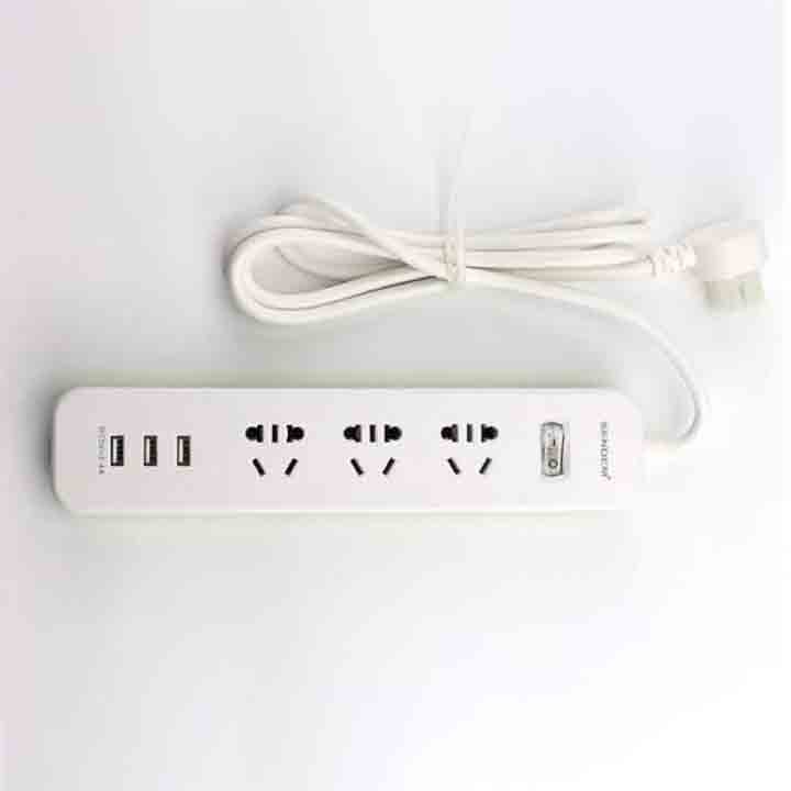 Ổ Cắm Điện Đa Năng Sendem H1 Tích Hợp 3 Cổng Sạc USB