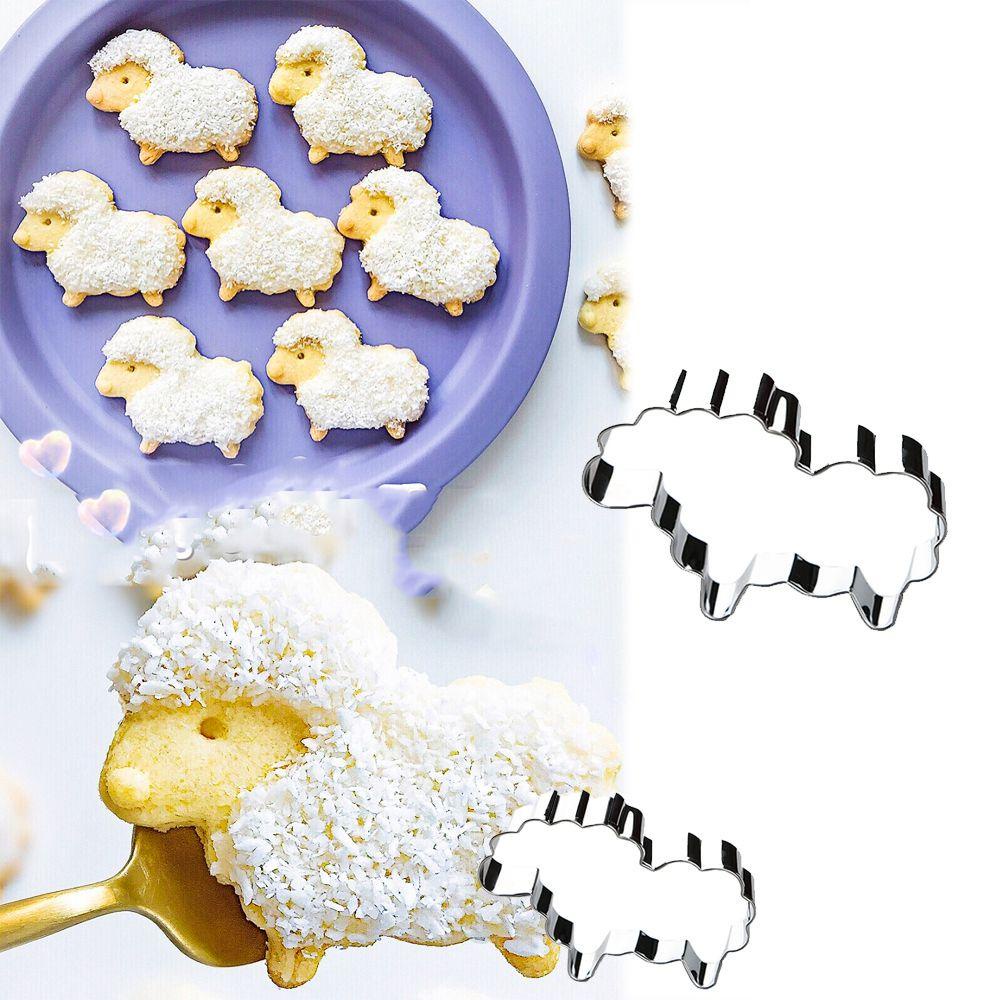 AUGUSTINA Khuôn Cắt Bánh Quy Hình Chú Cừu Bằng Thép Không Gỉ