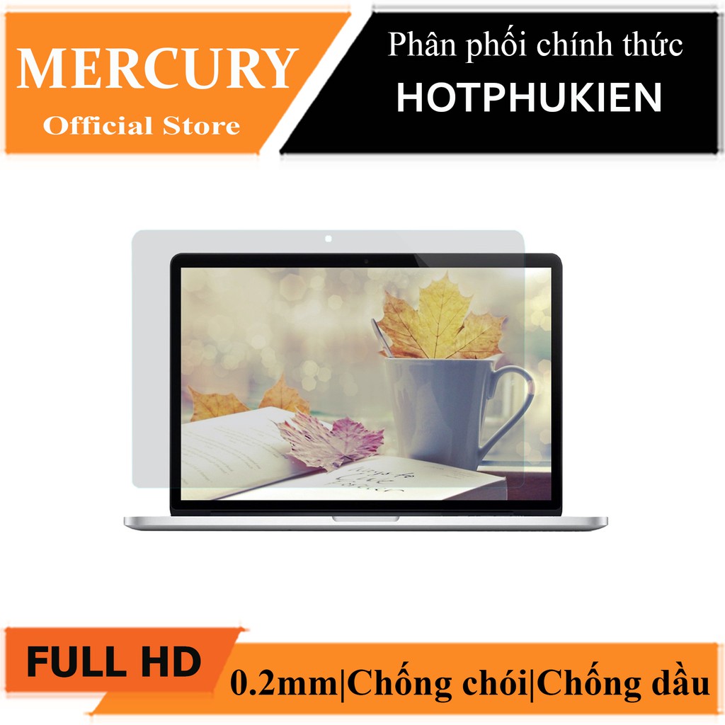 Miếng dán kính cường lự cho Macbook Pro Retina 13'' hiệu Mercury H+Pro ( 0.2mm, chống chói)- Hàng chính hãng