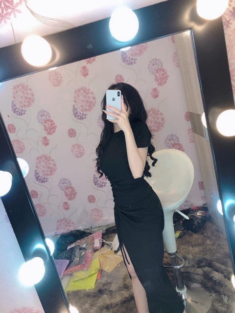 Đầm body lụa dây rút Freesize dưới 52kg - Carotshop | BigBuy360 - bigbuy360.vn