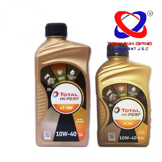 Nhớt xe máy bôi trơn cho động cơ TOTAL Hi Perf 4T 700 10W40